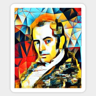 Washington Irving Abstract Portrait | Washington Irving Abstract Artwork 15 Sticker